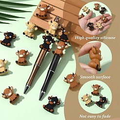 15 шт. 3-х цветные силиконовые бусины для крупного рогатого скота&nbsp;SIL-YW0001-97