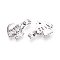 Латунные микропаве прозрачные кубические циркониевые подвески&nbsp;KK-N259-14P