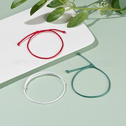 Набор простых браслетов из нейлонового шнура BJEW-JB07376-01