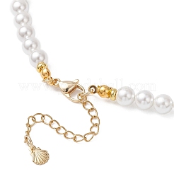 Ожерелья из круглых белых жемчужин диаметром 6 мм NJEW-JN05701