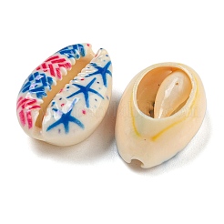Bedruckte natürliche Muschelperlen&nbsp;BSHE-G037-01I