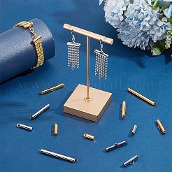 140 шт. 14 стиля латунные застежки-задвижки на концах трубок KK-PH0009-90