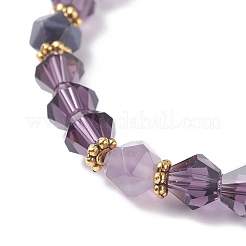 Bracelet extensible perles rondes pierres naturelles mélangées thème chakra&nbsp;BJEW-JB07248