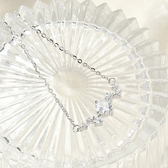 Bracelets à maillons en argent sterling avec micro pavé de zircones cubiques&nbsp;BJEW-V008-02P