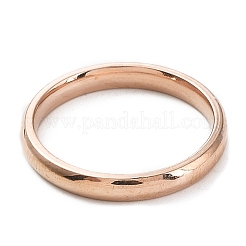 イオンプレーティング（IP）304ステンレススチールフラットプレーンバンドリング  ローズゴールド  サイズ10  内径：20mm  3mm&nbsp;STAS-I160-D-20mm-RG