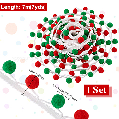 8.3 м полиэстеровая разноцветная бахрома из помпонов&nbsp;OCOR-PH0007-13A
