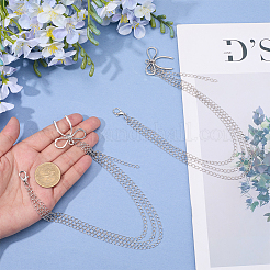 2 шт. латунные витые трехслойные цепи для джинсовых брюк&nbsp;HJEW-SP0001-42