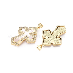 Латунные микропаве прозрачные подвески с фианитом KK-N254-194G