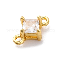 Подвески-коннекторы из латуни с кубическим цирконием в форме ромба&nbsp;KK-F894-12G-06