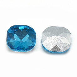 Cabujones de cristal con rhinestone&nbsp;RGLA-T032-10x10mm-13