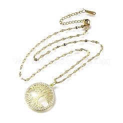 Подвески из латуни с микропаве из прозрачного кубического циркония в виде дерева жизни NJEW-H066-01F-G