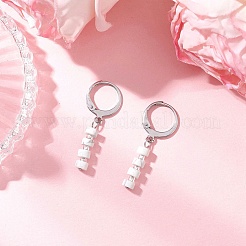 Серьги-колонны с застежкой-рычагом из нержавеющей стали 304 с натуральными камнями&nbsp;EJEW-JE06520