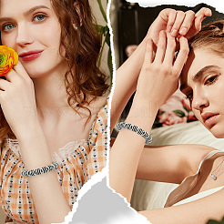 200шт непрозрачные полосатые полимерные европейские бусины RESI-SP0001-41