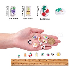 32 шт. 16 стиля 3D-печатные бусины из абс-пластика с имитацией жемчуга KY-SZ0001-42