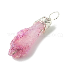 5 шт. подвески из натурального кварца с гальваническим покрытием&nbsp;PALLOY-JF03162