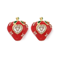 Серьги-гвоздики из циркония&nbsp;EJEW-F895-27B-01G