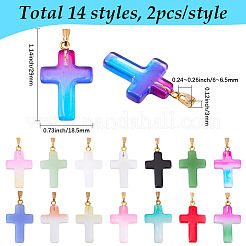 Pendenti in vetro da 28 pz 14 stili&nbsp;GLAA-BM0001-05