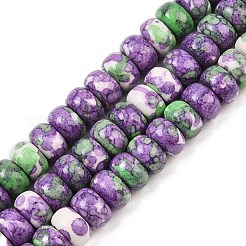 Нити окрашенных синтетических бусин из речного камня G-Z105-C01-01B