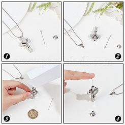 Ожерелье из урны с прахом из нержавеющей стали NJEW-CN0001-06P