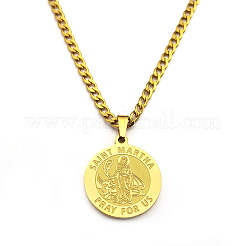 Кулон с медалью Святой Марфы из нержавеющей стали 304&nbsp;FS-WGFDDE9-01