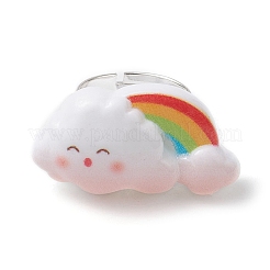 Регулируемые кольца из непрозрачной смолы RJEW-JR00667