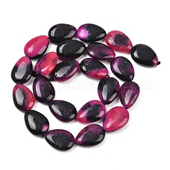 Двухцветные нити бусин из натурального белого нефрита&nbsp;G-Z105-B01-01G