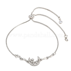 Verstellbare Armbänder aus einer Legierung mit klarem Zirkonia-Pavé&nbsp;AL-CBA3C8B-11P