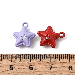 Spray lackierte Legierung Rhinestone Anhänger&nbsp;FIND-Z120-07