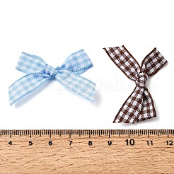 Polyester-Schleife mit aufnähbarem Gittermuster&nbsp;DIY-C085-06