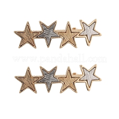 スター合金ワニ口ヘアクリップ  ゴールドカラー  52x15mm&nbsp;PW-WGF5488-01