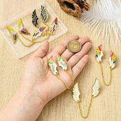 6 шт. 6 стиля крыльев эмалевые булавки&nbsp;JEWB-CJ0001-39