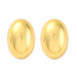 楕円形 304 ステンレススチール スタッド イヤリング  ゴールドカラー  25x18mm&nbsp;EJEW-A125-78G