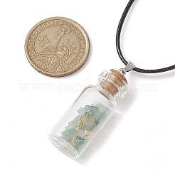 Collana con ciondolo bottiglia di vetro dei desideri&nbsp;NJEW-JN04609-01