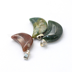 Луна естественный индийский агат подвески X-G-Q369-05