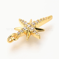 Латунные микропаве прозрачные подвески с фианитом&nbsp;ZIRC-O036-38G