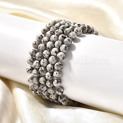 Браслеты из натуральной кунжутной яшмы / киви с яшмой BJEW-K212-A-033