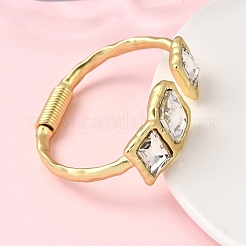 Браслеты-манжеты из сплава стекла для женщин&nbsp;RJEW-S637-01MG