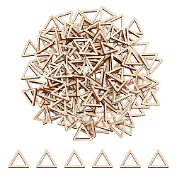 Anillos de unión de madera de haya, triángulo, 17.5x20x2.5mm, diámetro interior: 11x12.5 mm