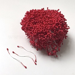 Gips künstliche Blume Herzkern, rot, 60x3 mm, ca. 1600 Streifen/Bündel.