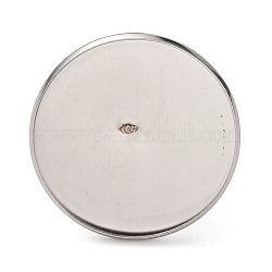 Регулируемые 304 элементы из нержавеющей стали, латунная фурнитура платформы для кольца, плоско-круглые, цвет нержавеющей стали, размер США 5 3/4, 16.5 мм, лоток : 30 мм