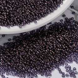 Miyuki runde Rocailles Perlen, japanische Saatperlen, 15/0, (rr1884) violetter Goldglanz, 1.5 mm, Bohrung: 0.7 mm, ca. 27777 Stk. / 50 g