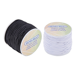 Benecreat cordón elástico, color mezclado, 2mm, alrededor de 54.68 yarda (50 m) / rollo, 2 rollos / set