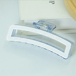 Rectangle PVC Big Claw Hair Clips, with Iron Findings, Banana Jaw Clips Hair Accessories for Women and Girls, Azure, 115x39mm