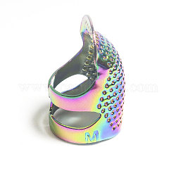Fingerhut Fingerhut aus Messing, einstellbarer Fingerschutz, diy Nähwerkzeuge, Regenbogen-Farb, 26 mm