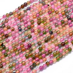 Natural Tourmaline Beads Strands, Round, 2mm, Hole: 0.5mm, about 197pcs/strand, 15.55 inch(39.5cm)