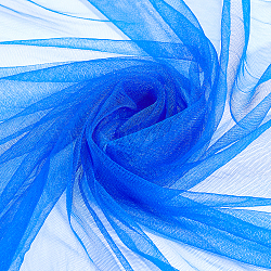 Olycraft 1 feuille de tulle chinlon, maille de diamant, pour les décorations de fête de mariage, bleu moyen, 200x160x0.015 cm