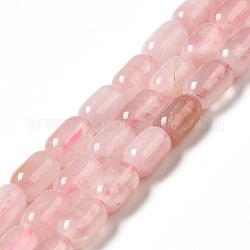 Natürlichen Rosenquarz Perlen Stränge, Kolumne, 9x6 mm, Bohrung: 1~1.2 mm, ca. 20~21 Stk. / Strang, 7.09~7.48 Zoll (18~19 cm)
