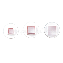 Keks-Fondant-Stempel-Set aus Kunststoff, Keksstempel beeindrucken, rund mit quadratischem Muster, weiß, 45~53 mm, 3 Stück / Set