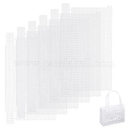 Feuilles de toile de maille en plastique, pour la broderie, artisanat de fil, cadre de sac tricot & crochet, blanc, 41x25.5x0.2 cm