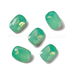 Cabochons de strass en verre de style opale k9, dos et dos plaqués, octogone rectangle, Pacific Opal, 14x10x5mm
